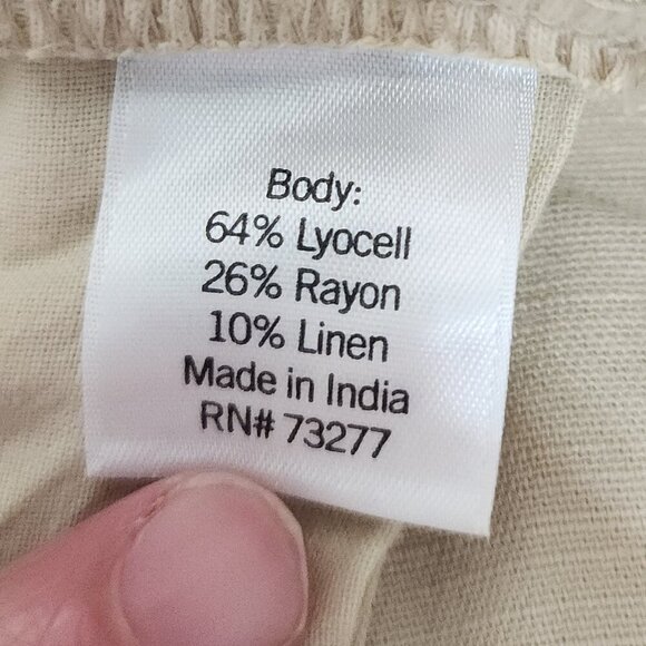 Sonoma Tapered Cropped Ultra Comfort Waistband Pull On Linen Blend Pants Size 3X - Picture 13 of 13